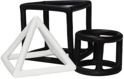 Label Label Label-Label -Szilikon geometrikus formák rágóka - Fekete&fehér (LLST-15317)
