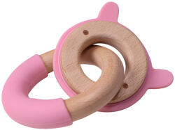 Label Label Label-Label - Silicone & Wood gyűrűs rágóka - Macis (LLST-15089)