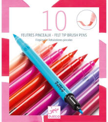 Djeco Tíz filctoll- ecset- lányos színben - djeco (DJ08802)