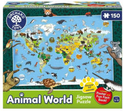 Orchard Toys - Világ állatai puzzle és poszter150 db-os (OR300)