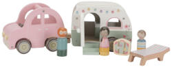 Little Dutch - fa játékautó lakókocsival (LD8022)