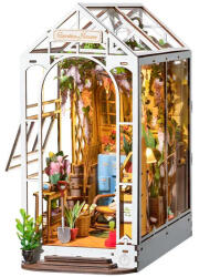 Robotime Virágos üvegházikó - DIY könyvespolc díszítő - Book nook (TGB06)