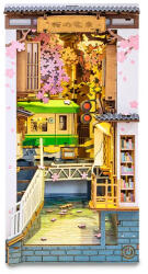 Robotime Tokió utcái - Sakura Densya -DIY könyvespolc díszítő Book nook (TGB01)