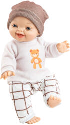 Paola Reina - Gordis játékbaba - Carlos mackós pulóverben és kockás nadrágban (04129)