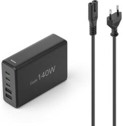 Hama GaN 140W PD/QC 3x USB-C, 2x USB-A fekete (201978)