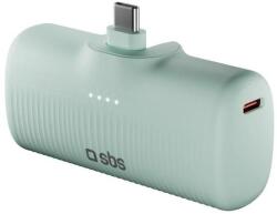 SBS EcoPower 5000 mAh 10W beépített USB-C porttal zöld (8018417498442)