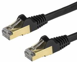 StarTech - STP Cat6A patch kábel 1, 5m - Fekete - 6ASPAT150CMBK (6ASPAT150CMBK)
