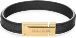 Tommy Hilfiger Brățară neagră din piele pentru bărbați 2790561