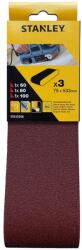 STANLEY STA33206-XJ Csiszolószalag, 75 x 533 mm, 1x P60, 1x P80, 1x P100, 3 db (STA33206-XJ)