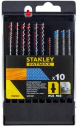 STANLEY STA29240-XJ Dekopír fűrészlap készlet fához HCS-HSS, T rögzítés, 10 db (STA29240-XJ)