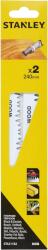 STANLEY STA21182-XJ Orrfűrészlap fához HCS, 240 mm, 2 db (STA21182-XJ)