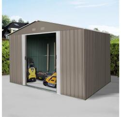 Riwall PRO PRO RMSA 8X10 Barna fém kerti tároló 3x2, 4 m, nyeregtetővel (SD-X0810-H170C-B) (SD-X0810-H170C-B)