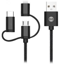Forever Cablu 3IN1 USB-LIGHTNING-UCB-C-MICRO USB 1M 1.5A - negru Forever T_01626 (T_01626)