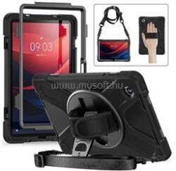 Gigapack Lenovo Tab M11 GIGAPACK Defender műanyag telefonvédő ütésállóság, 360° + kézpánt, FEKETE (GP-158863) (GP-158863)
