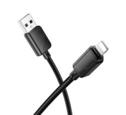 hoco. X113 adatkábel (USB - lightning, 2.4A, gyorstöltő, 100cm) FEKETE Apple IPAD 2 / iPhone 5 / iPhone 5S (X113_BLACK) (X113_BLACK)