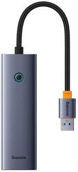 Baseus UltraJoy 4 az 1-ben Hub USB-A+4xUSB 3.0 (szürke)