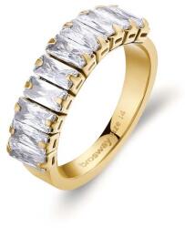 Brosway Csillogó aranyozott gyűrű cirkónium kövekkel Desideri BEIA002 58 mm