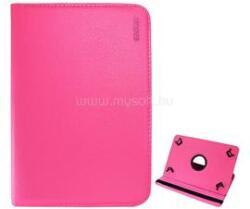 ENKAY tok álló, bőr hatású univerzális, 10" méret, RÓZSASZÍN (GP-82342) (GP-82342)