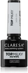 Claresa UV/LED Top Milky No Wipe lac gel de unghii pentru acoperirea superioară 5 g