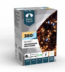 DekorTrend Basic Jégszikrázó fényfüzér 1800 cm, 360 db LED, 270 meleg fehér, 90 hideg fehér (KDT_366) - kontaktor