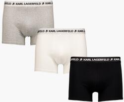 Karl Lagerfeld Karl Lagerfeld, Organikus Pamut Keverék Boxer Alsó Szett - 3 Pár, Fehér, Fekete, Szürke Melír, L (A1M47151-900-L)