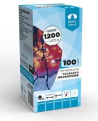 DekorTrend Crystalline toldható LED jégcsapfüzér 300 x 40 cm, 100 db HIDEG FEHÉR LED-del, fekete kábellel, Kül- és beltéri (KAT_205) - kontaktor