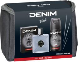 Denim Black Men Szett: After Shave 100 ml + Dezodor Spray 150 ml + táska