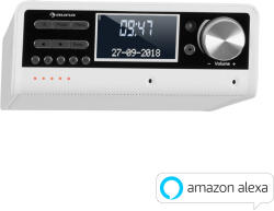 Auna Intelligence DAB+, konyhai rádió, Alexa hangvezérlés, Spotify, Bluetooth, fehér (KC6-IntelligenceDAB+) (KC6-IntelligenceDAB+)