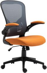 Kring Flex irodai szék, hálós, összecsukható fogantyúk, állítható magasságú, Fekete/narancs (8319M)