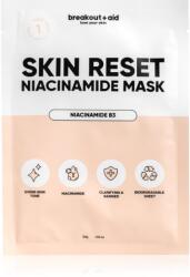 breakout + aid Skin Reset Niacinamide Mask arcmaszk niacinamiddal 34 g