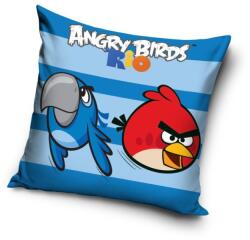 Carbotex Angry Birds párnahuzat 40x40cm, kék csíkos (110467)