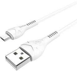 hoco. X37 Cool MicroUSB adatkábel, szilikon, 1 m, fehér