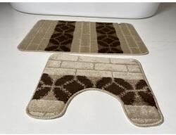 Budapest Carpet Fürdőszobai szőnyeg 2 részes - den bézs sor körös (455256)