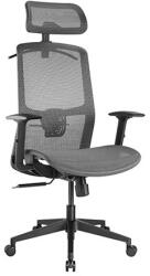 Kring Otto ergonomikus irodai szék, állítható fejtámla, 2D kartámasz, szürke