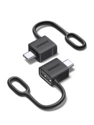UGREEN adapter 2db (Type-C - USB aljzat, OTG, adatátvitel és töltés) FEKETE (65560) (65560)