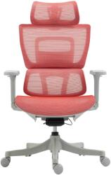Kring Bono ergonomikus irodai szék, nagy teherbírású, 150 kg-os, többféle kábelállítás, hálós, piros