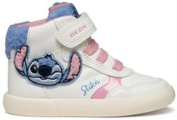 GEOX Geox, Tépőzáras sneaker Stitches foltrátéttel, Fehér, Kék, 25 EU (B561MF0BCBHC1206-25)
