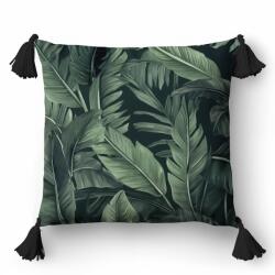 Detexpol PANAMA díszpárnahuzat, pamut, 45x45cm, zöld, levélminta (2358694)