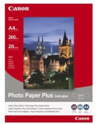 Canon Félfényes fotópapír, Canon, Papier Plus SG-201, 260 g/mA2, 20 lap/tető, 20 x 25 cm (1686B018)