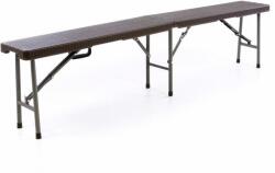 Garthen Bancă de grădină pliantă - design rotun maro 180x25 cm (GM34550)