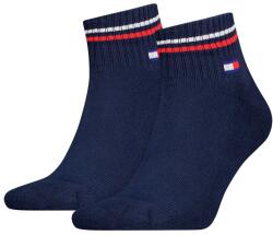 Tommy Hilfiger Tommy Hilfiger, Bordázott rövid szárú zokni szett - 2 pár, Tengerészkék, 39-42 (701228177-002-39-42)