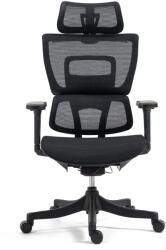Kring Bono ergonomikus irodai szék, nagy teherbírású, 150 kg-os, többféle kábelállítás, hálós, fekete