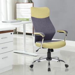 Kring Gloria Ergonomikus irodai forgószék, textil anyag, Fekete/Sárga