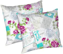 Alcam 2 db Rózsa párna készlet, Alcam steppelt mikroszálas, 70x70 cm, tarka