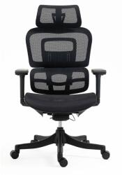 Kring Bowie ergonomikus irodai szék, nagy teherbírású 150 kg, többféle kábelállítás, hálós, fekete