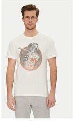 BLEND Férfi kevert anyagú póló, 20717764, Pamut, M INTL, Fehér (0000304641367_M)