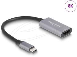 Delock USB 3.0 Type C HDMI 2.1 Átalakító Szürke-Fekete 15cm 60021 (60021)