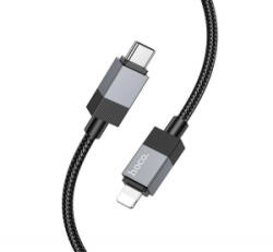 hoco. X110 adatkábel (Type-C - lightning, 27W, PD gyorstöltő, 100cm, cipőfűző) FEKETE (X110_C_L_B) (X110_C_L_B)
