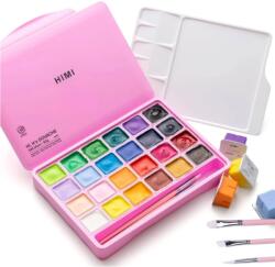 HIMI Jelly Cup Gouache készlet 24 szín, + 3 ecset, rózsaszín (HI9681679)