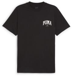 PUMA Puma, Squad pamutpóló logóval, Fekete, Fehér, XL (681792-01-XL)